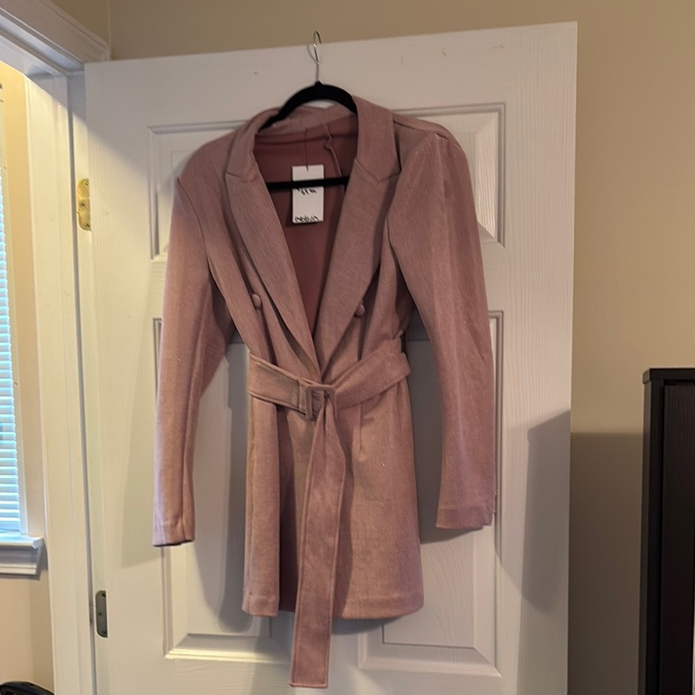 Pink suede suit jacket or dress